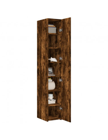 Credenza Rovere Fumo 30x42,5x185 cm in Legno Multistrato