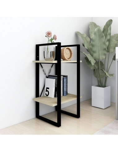 Libreria 2 Ripiani Rovere Sonoma 40x30x70 cm Legno Multistrato