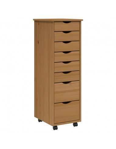 Armadietto Rotante con Cassetti MOSS Miele Legno Massello Pino