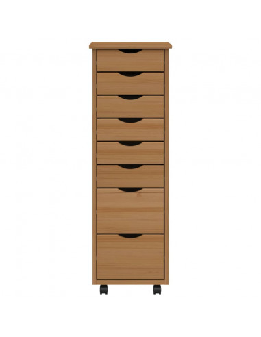 Armadietto Rotante con Cassetti MOSS Miele Legno Massello Pino