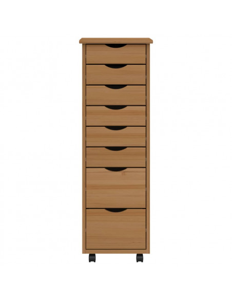 Armadietto Rotante con Cassetti MOSS Miele Legno Massello Pino