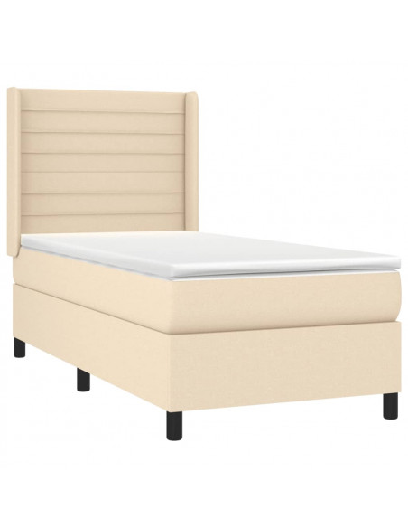 Giroletto a Molle con Materasso Crema 90x200 cm inTessuto