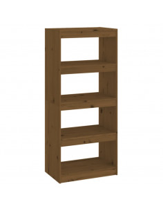 Libreria/Divisorio Miele 60x30x135,5 cm Legno Massello di Pino 2