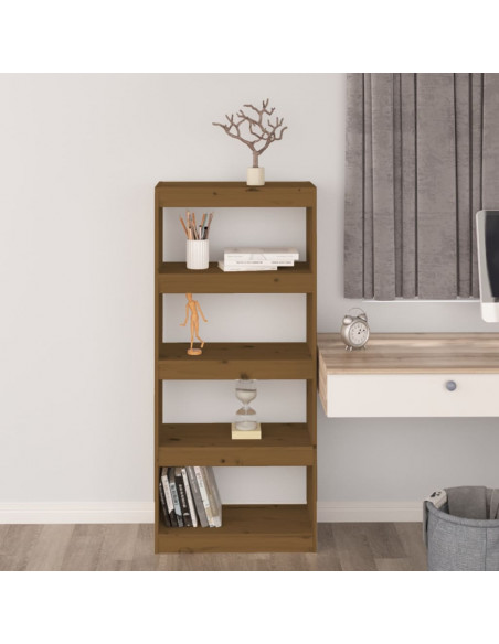 Libreria/Divisorio Miele 60x30x135,5 cm Legno Massello di Pino
