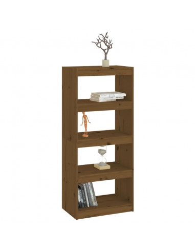 Libreria/Divisorio Miele 60x30x135,5 cm Legno Massello di Pino