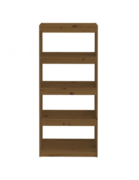 Libreria/Divisorio Miele 60x30x135,5 cm Legno Massello di Pino
