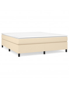 Giroletto a Molle con Materasso Crema 160x200 cm in Tessuto 2