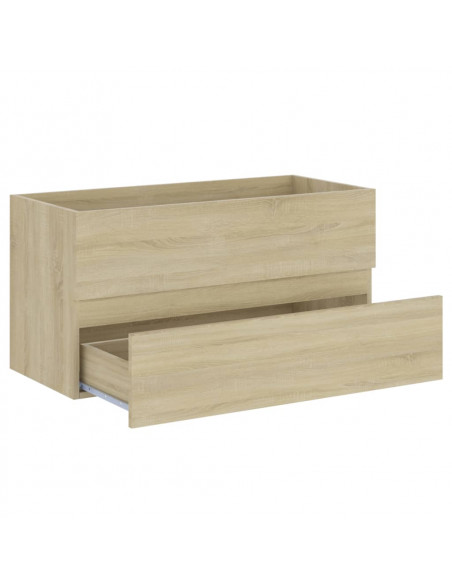 Mobile con Lavabo Integrato Rovere Sonoma in Legno Multistrato