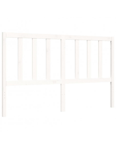 Giroletto con Testiera Bianco 160x200 cm Legno Massello