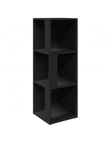 Armadio Angolare Nero 33x33x100 cm in Truciolato
