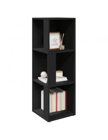 Armadio Angolare Nero 33x33x100 cm in Truciolato
