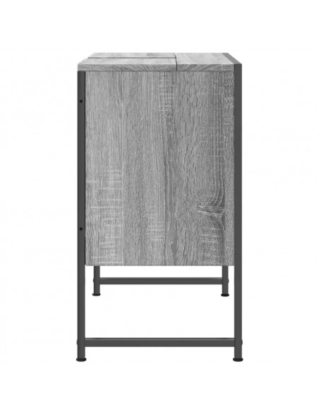 Mobile Lavabo Bagno Grigio Sonoma 60x33x60 cm Legno Multistrato