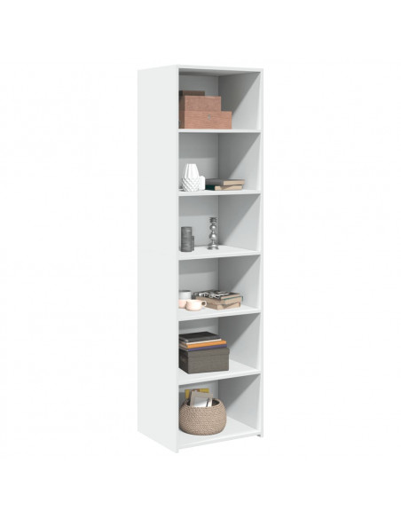 Credenza Bianca 50x41x185 cm in Legno Multistrato