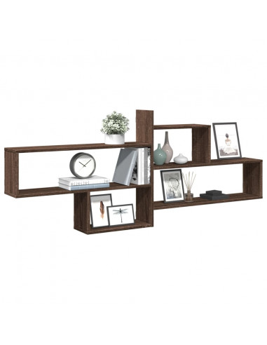 Mensola a Parete Rovere Marrone 167,5x18x68 cm in Truciolato