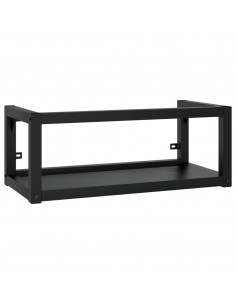 Struttura per Lavabo a Parete Nera 79x38x31 cm in Ferro 2
