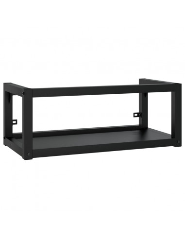 Struttura per Lavabo a Parete Nera 79x38x31 cm in Ferro