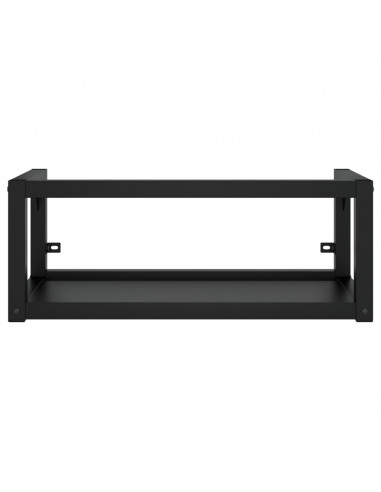 Struttura per Lavabo a Parete Nera 79x38x31 cm in Ferro
