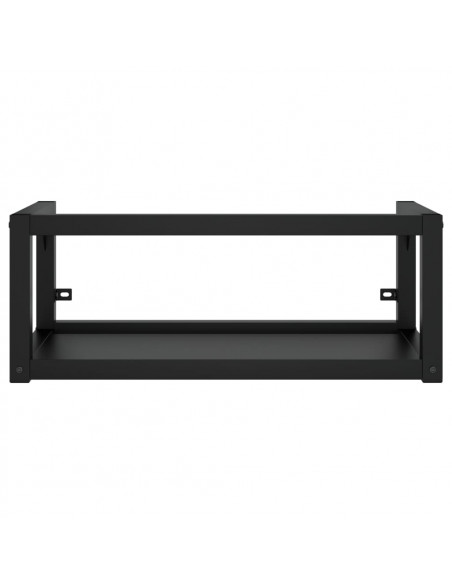 Struttura per Lavabo a Parete Nera 79x38x31 cm in Ferro