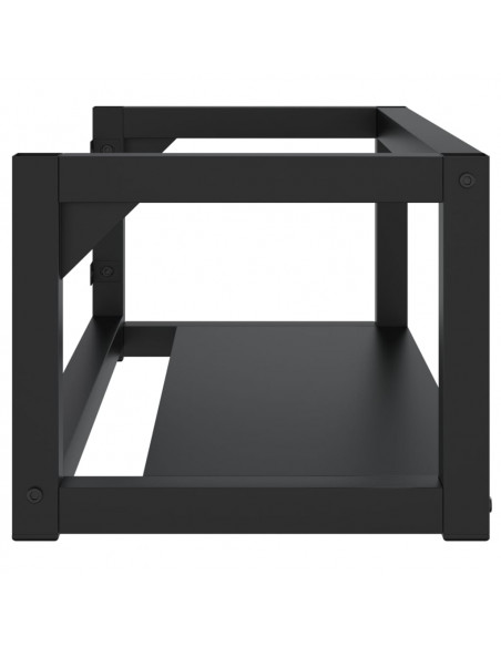 Struttura per Lavabo a Parete Nera 79x38x31 cm in Ferro