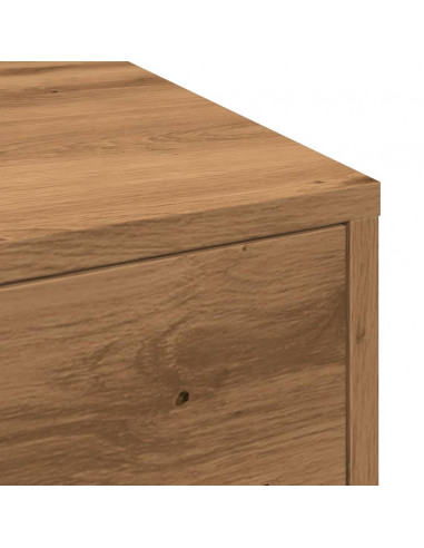 Mobile da Bagno Stretto con Ruote Rovere Artigianale Truciolato