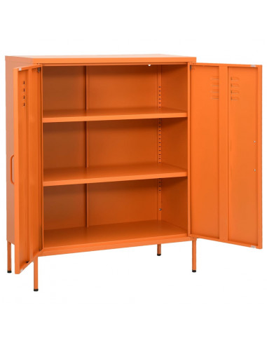 Armadietto Arancione 80x35x101,5 cm in Acciaio