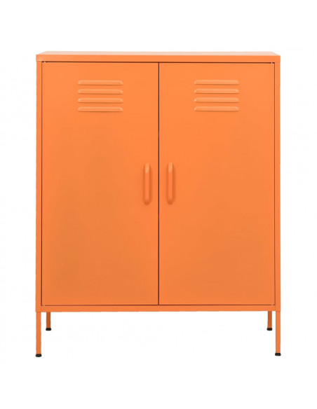 Armadietto Arancione 80x35x101,5 cm in Acciaio