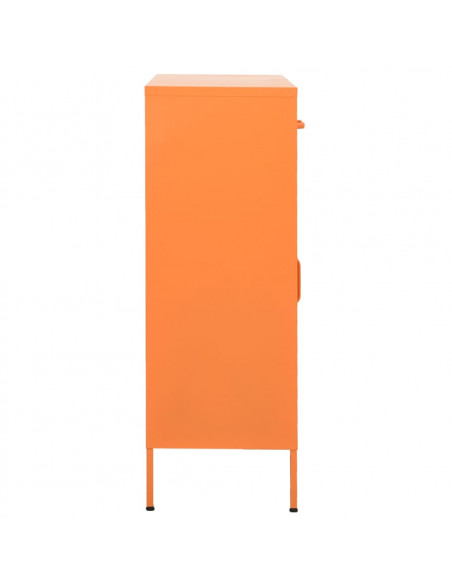 Armadietto Arancione 80x35x101,5 cm in Acciaio