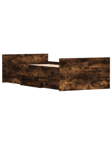 Giroletto con Testiera e Pediera Rovere Fumo 90x190 cm