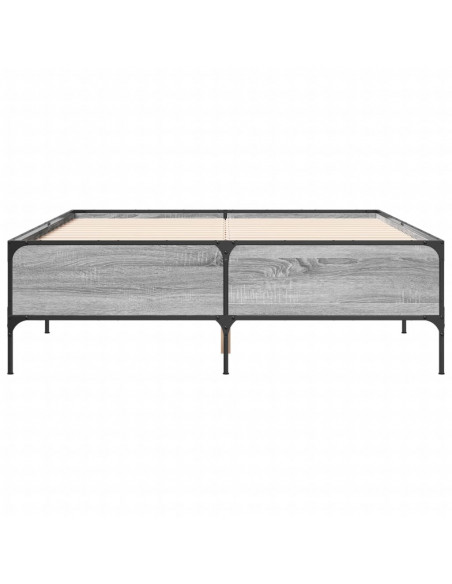 Giroletto Grigio Sonoma 140x200 cm in Legno Multistrato Metallo