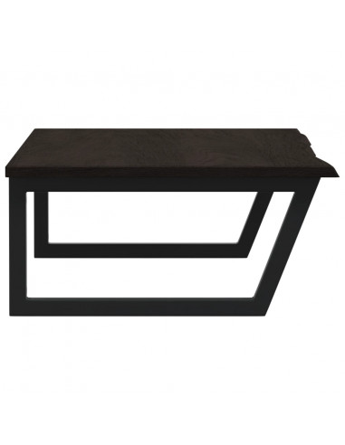 Ripiano a Parete per Lavabo in Acciaio e Massello di Rovere