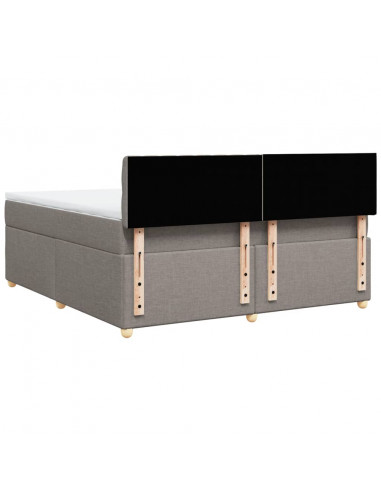 Giroletto a Molle con Materasso Tortora 180x200 cm in Tessuto