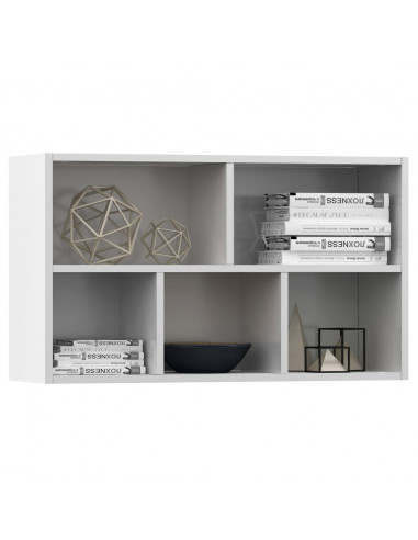 Libreria/Credenza Bianca 50x25x80 cm in Legno Multistrato