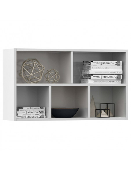 Libreria/Credenza Bianca 50x25x80 cm in Legno Multistrato