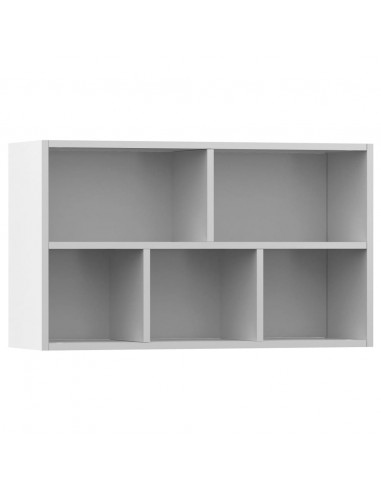 Libreria/Credenza Bianca 50x25x80 cm in Legno Multistrato