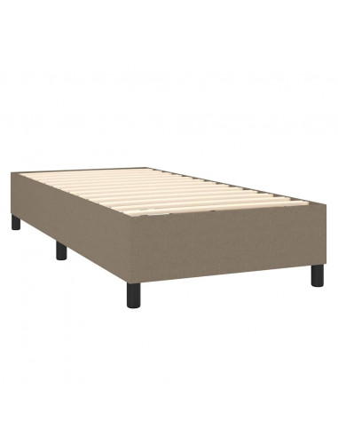 Giroletto a Molle con Materasso Tortora 90x190 cm in Tessuto