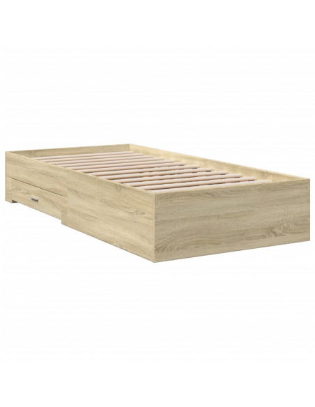 Giroletto Cassetti Rovere Sonoma 90x200 cm Legno Multistrato