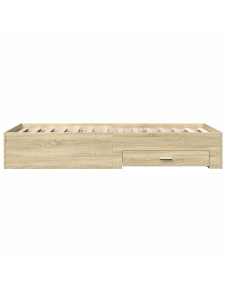 Giroletto Cassetti Rovere Sonoma 90x200 cm Legno Multistrato