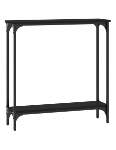 Tavolino Consolle Nero 75x22,5x75 cm in Legno Multistrato 2