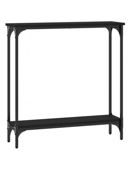 Tavolino Consolle Nero 75x22,5x75 cm in Legno Multistrato