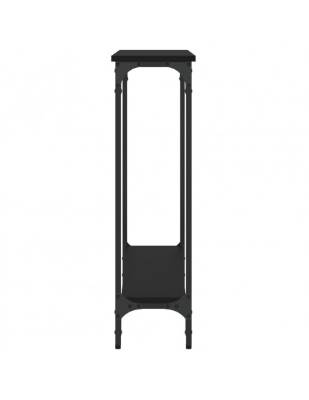 Tavolino Consolle Nero 75x22,5x75 cm in Legno Multistrato
