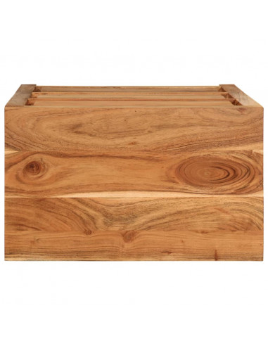 Cassettiera 55x33x75 cm in Legno Massello di Acacia