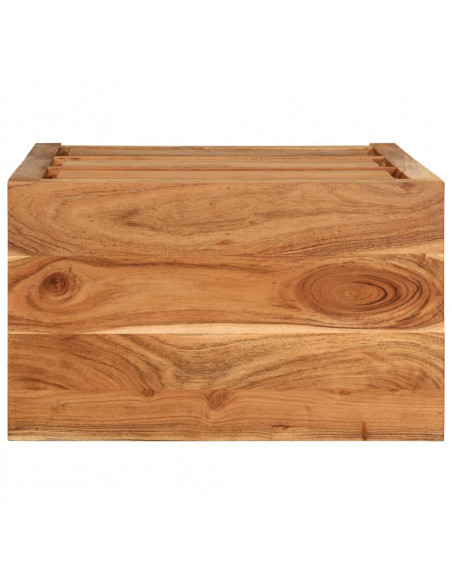 Cassettiera 55x33x75 cm in Legno Massello di Acacia