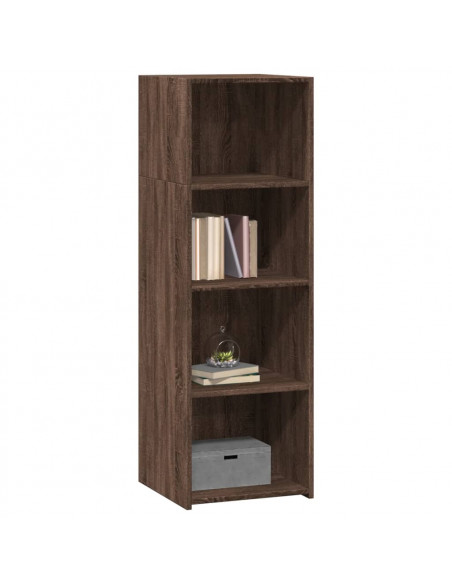 Credenza Rovere Marrone 40x41x124cm in Legno Multistrato