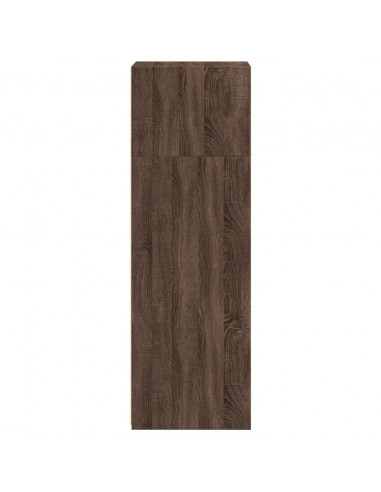 Credenza Rovere Marrone 40x41x124cm in Legno Multistrato