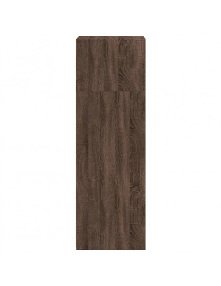 Credenza Rovere Marrone 40x41x124cm in Legno Multistrato