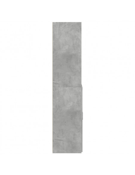 Credenza Grigio Cemento 80x42,5x185 cm in Legno Multistrato