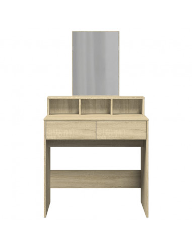 Toeletta con Specchio Rovere Sonoma 80x41x144,5 cm