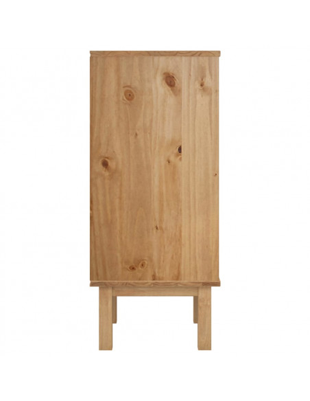 Cassettiera OTTA Marrone e Grigio 45x39x90 cm in Legno di Pino