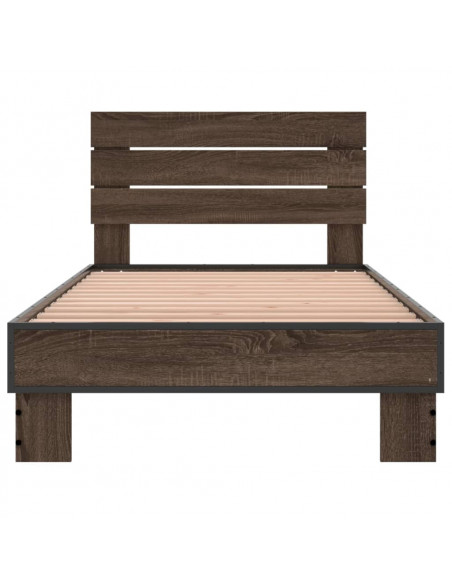 Giroletto Rovere Marrone 90x190 cm Legno Multistrato e Metallo