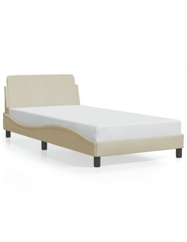 Giroletto con Testiera Crema 100x200 cm in Tessuto